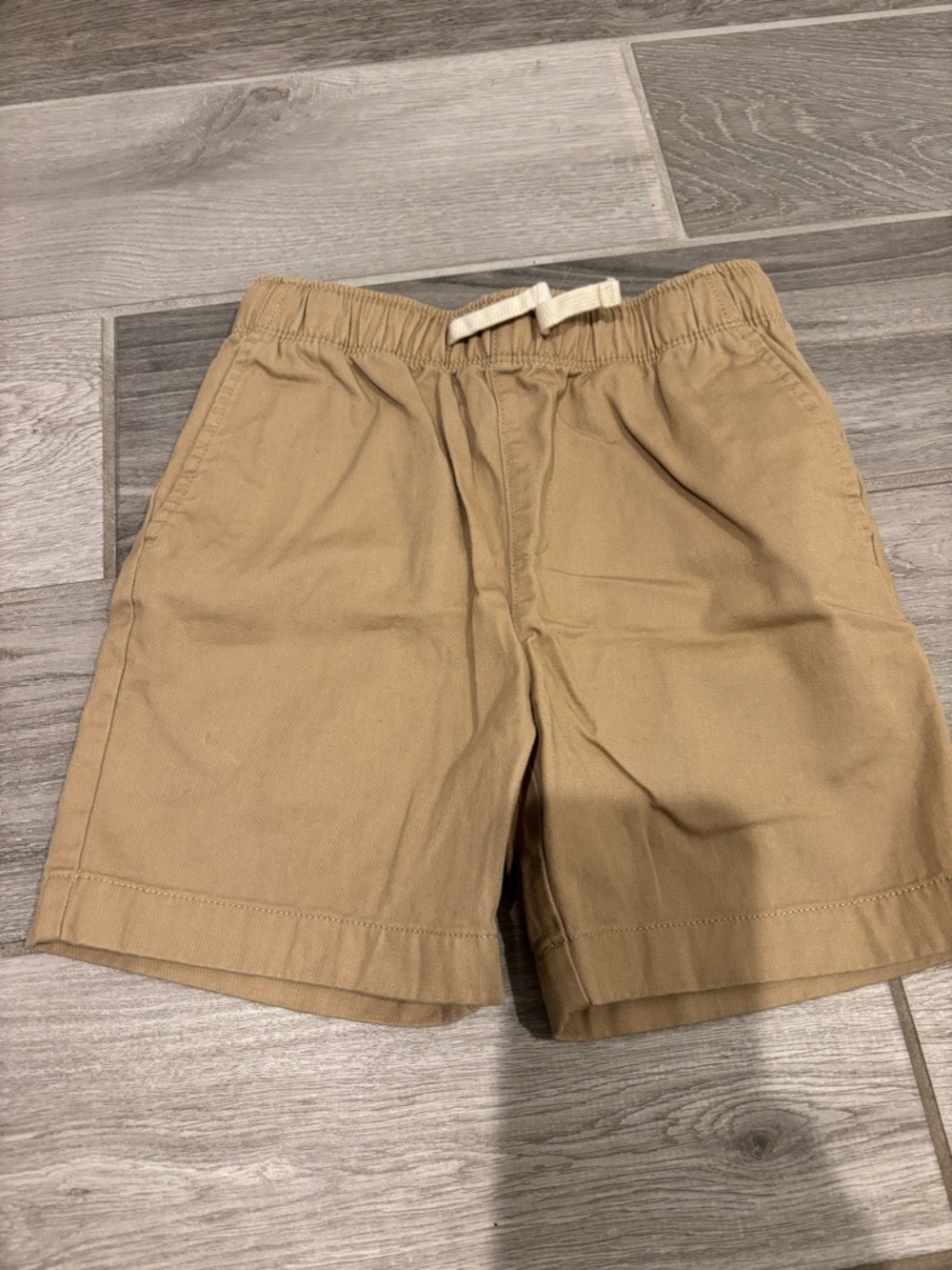 Crewcuts Tan Drawstring Cotton Shorts